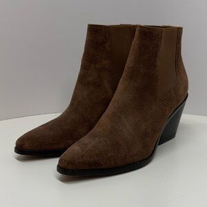 rag & bone Dark Brown Suede Ankle Booties
